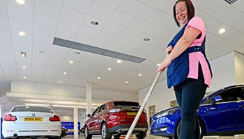 car showroom cleaning