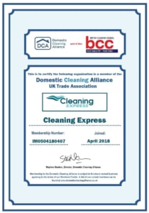 domestic cleaning alliance cleaning express certificate