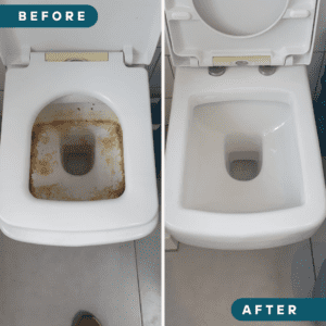 bathroom limescale removal for end of tenancy clean